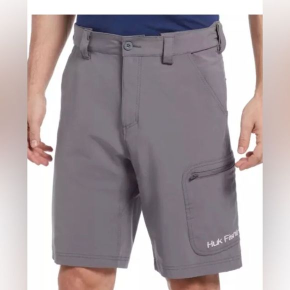 Huk Other - HUK Fishing charcoal gray 10.5 inch shorts size small NWT